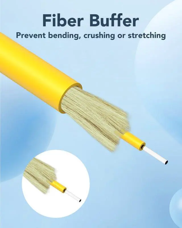 Alt view image 4 of 7 - 6 Pack LC to ST OS1 Fiber Patch Cable 1M(3.28FT),Singlemode Duplex Fiber ST to LC Jumper Cord 9/125um LSZH for Fiber Optic Transceivers