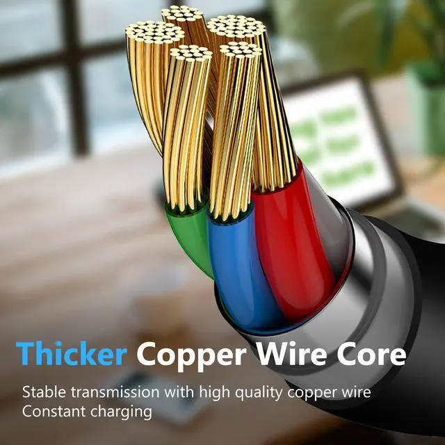 Alt view image 5 of 7 - 90 Degree Type C to DC Charging Cable, Type C USB C Male to DC 5.5X2.5mm Male Power Jack Notebook Charging Cable Coiled Spring Charging Cord, 12V 5A