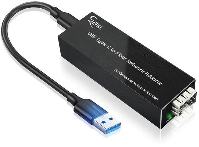 Main image of USB C to Fiber Network Adaptor,USB3.0 Type C 5V to 100/1000base-X SFP Gigabit Network Card,Supported for Windows and Linux