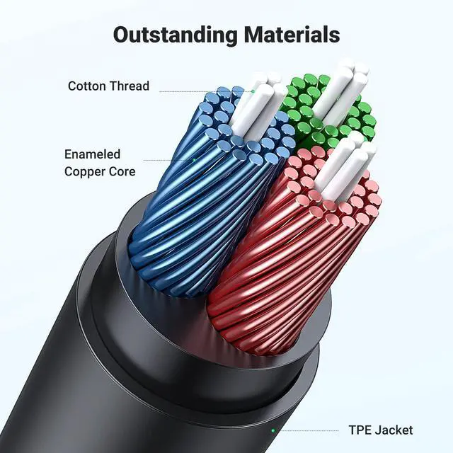 Alt view image 5 of 7 - Headphone Extension Cable 3.5mm Aux 3 Pole TRS Extender Cord 10FT