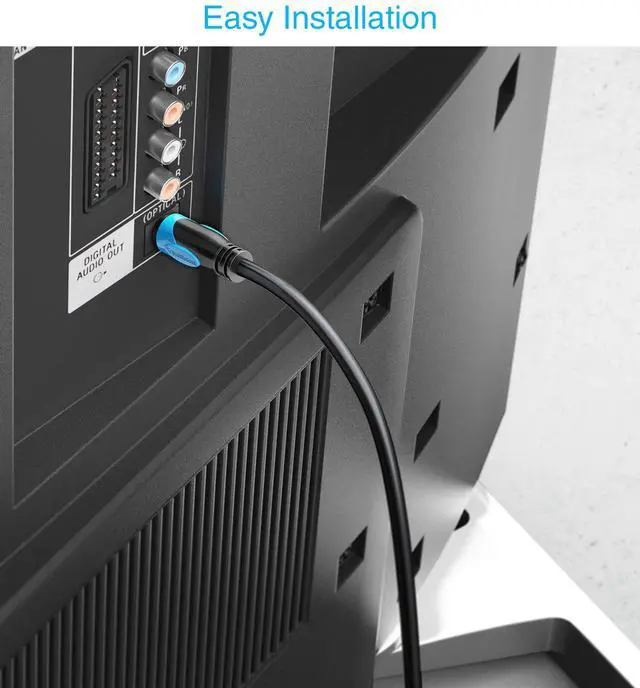 Alt view image 6 of 7 - Digital Optical Audio Toslink Cable (30FT, Fiber Optic Cord, in-Wall CL3 Rated, 24K Gold-Plated) - Compatible with Home Theatre, Sound Bar, TV, Xbox, PlayStation PS4