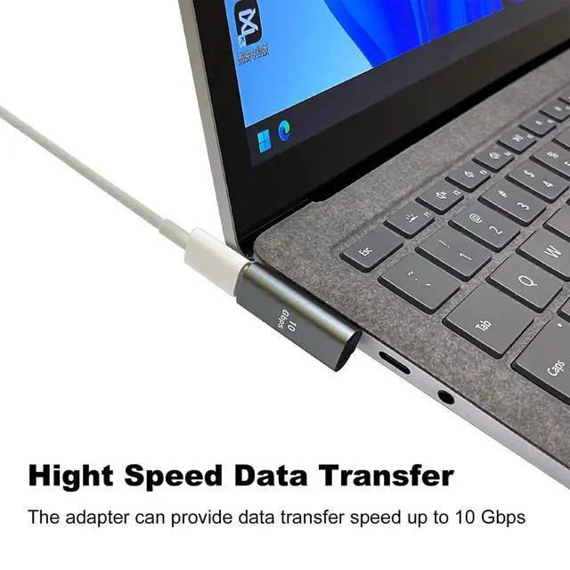 Alt view image 4 of 7 - USB C Right Angle Adapter (4 Pack), Type C Male to Female 90 Degree Connector, 10 Gbps Data Transfer, Thunderbolt 4/3 Extender for Laptop, Tablet, Phone and More Type C Devices