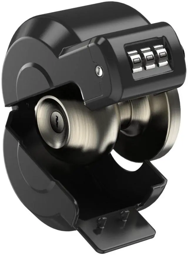 Main image of Door Knob Lockout Device Cover to Disable Doorknob/Faucet/Water Valve Hose Lock Door Handle Temporary Lock for Bedroom Door from Outside