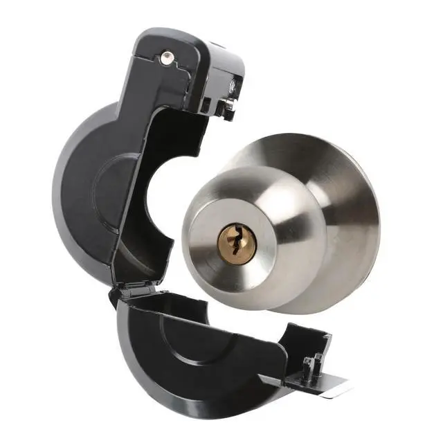 Alt view image 4 of 7 - Door Knob Lockout Device Cover to Disable Doorknob/Faucet/Water Valve Hose Lock Door Handle Temporary Lock for Bedroom Door from Outside