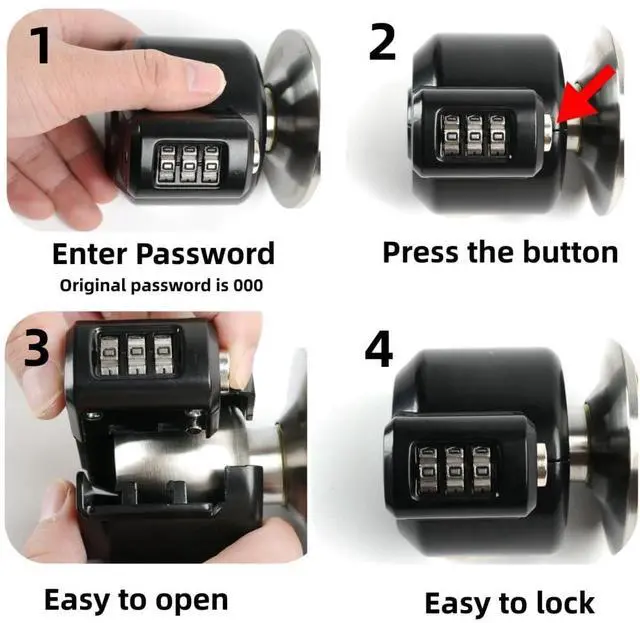Alt view image 7 of 7 - Door Knob Lockout Device Cover to Disable Doorknob/Faucet/Water Valve Hose Lock Door Handle Temporary Lock for Bedroom Door from Outside