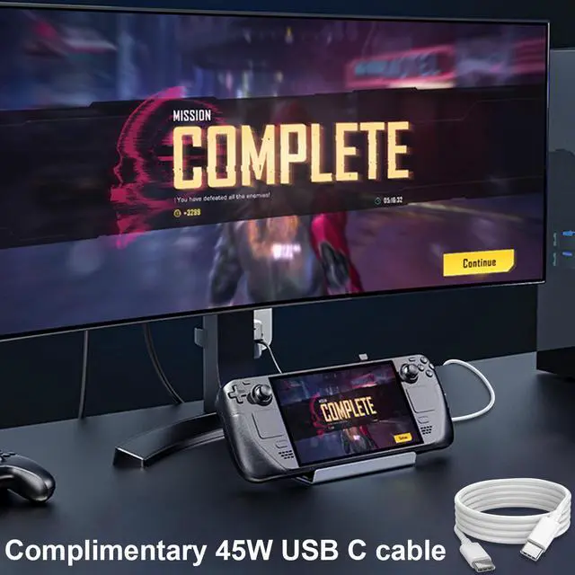 Alt view image 5 of 7 - Steam Deck 6 in 1 Docking Station Legion Go/Rog Ally,Type-C to 3*USB-A 3.0(5Gbps)HDMI(4K/60Hz)PD 100WEthernet(1000Mbps) with a complimentary USB-C Cable