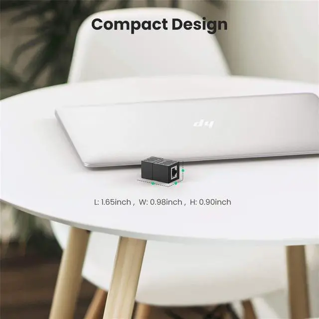 Alt view image 7 of 7 - RJ45 Coupler Ethernet Extender Connector 10 Pack Inline Coupler Cat7 Cat6 Cat5e Ethernet Cable Adapter Female to Female Black