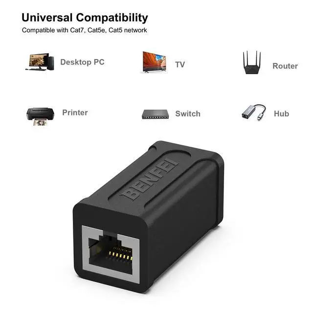 Alt view image 5 of 7 - RJ45 Inline Coupler, 10 Pack Cat7 Cat6 Cat5e Ethernet Coupler Female to Female