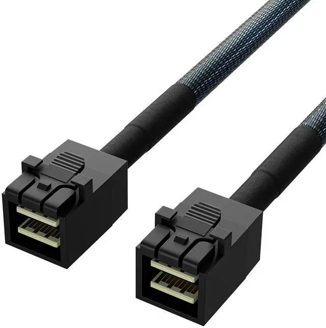 Alt view image 6 of 7 - 2 Pack 12G Internal Mini SAS HD SFF-8643 to SFF-8643 Cable, 0.8-Meter(2.6ft)