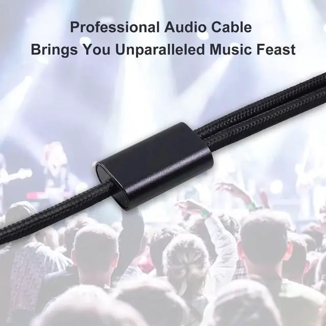 Alt view image 5 of 5 - 2pack 10Ft 3.5mm TRS to Dual 6.35mm Stereo Cable 1/8 TRS to Dual 6.35mm 1/4 TS Mono Y Splitter Audio Cord Adapter for Smartphone, Mixer,PC, CD Player, Speakers and Home Stereo System