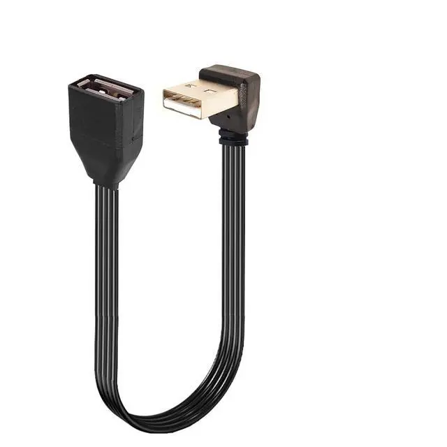 Alt view image 3 of 6 - USB Extension Cable USB Device with The USB 2.0 Port of Your PC, Notebook, or USB This 90 Degree USB Cable is USB Male to Female Data Cable Left and Right UP Angle (AMDO-AF, 30CM)