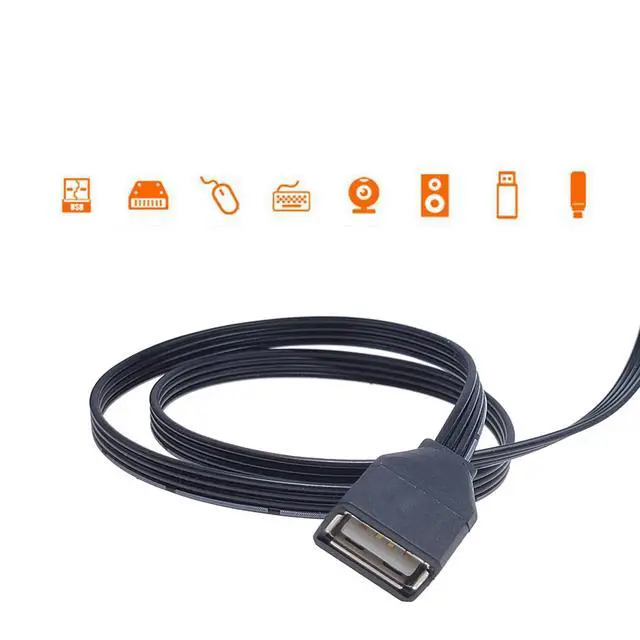 Alt view image 5 of 6 - USB Extension Cable USB Device with The USB 2.0 Port of Your PC, Notebook, or USB This 90 Degree USB Cable is USB Male to Female Data Cable Left and Right UP Angle (AMDO-AF, 30CM)