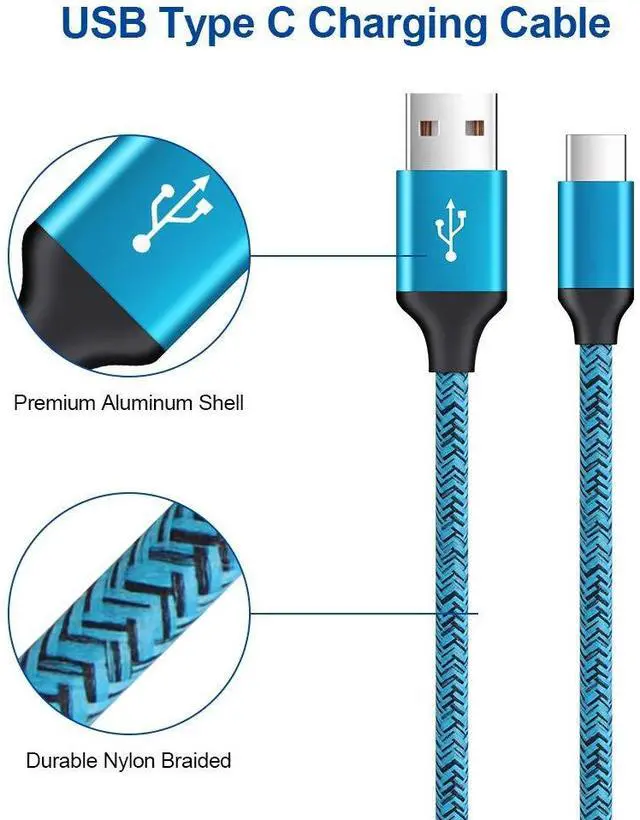 Alt view image 3 of 7 - Wall Charger Plug 3 Pack, Type C Charger Cable 3 Pack 6FT Compatible for Motorola Moto G Fast/G Power/G Stylus/G Pro/G Play, Edge 5G UW/One 5G UW ace, G10 G9 G8 G7 Power Plus Play, G6 Plus Z2 Z3 Z4