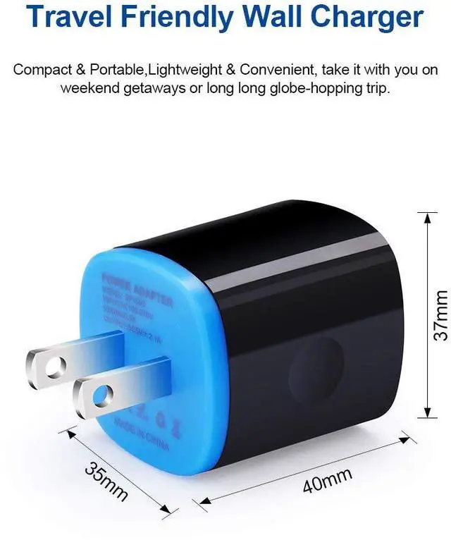 Alt view image 5 of 7 - Wall Charger Plug 3 Pack, Type C Charger Cable 3 Pack 6FT Compatible for Motorola Moto G Fast/G Power/G Stylus/G Pro/G Play, Edge 5G UW/One 5G UW ace, G10 G9 G8 G7 Power Plus Play, G6 Plus Z2 Z3 Z4