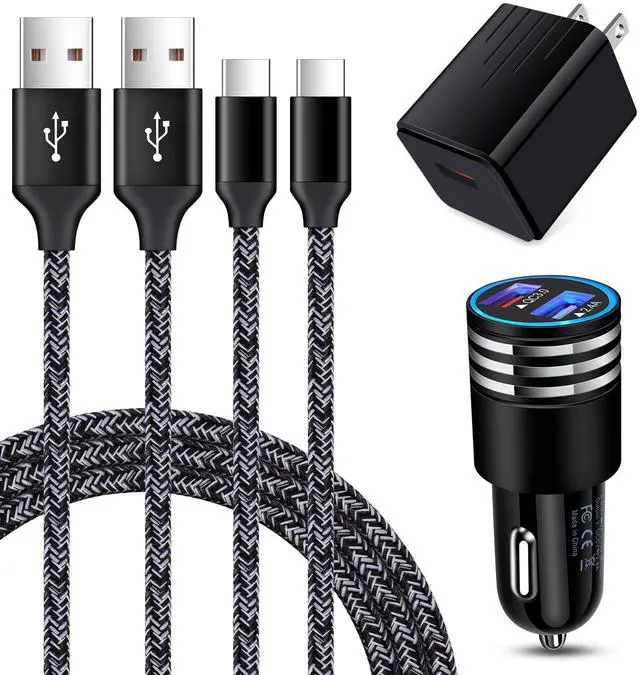 Main image of USB Type C Fast Charger for Moto G Stylus 5G 2025 2024/G Power 2026 2025/G 2026/G Pure/G Play 2023/2021/G8 Power/G7 Play/Z4/Edge 5G UW/One 5G Ace,Quick Charge 3.0 Car Charger Wall Adapter +3FT Cable