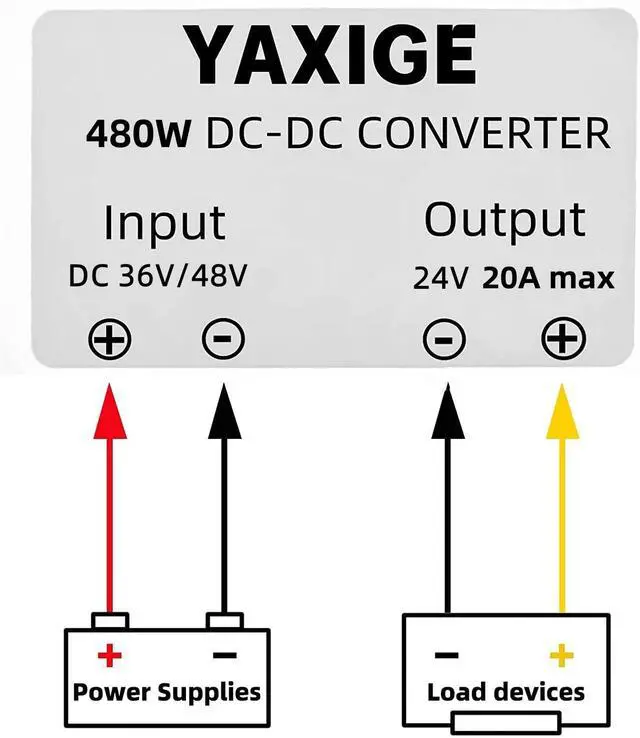 Alt view image 2 of 7 - DC-DC 36V 48V Buck to 24V 20A 480W Voltage Regulator Buck Converter Golf Cart Speed Reducer Power Converter Waterproof Module Transformer Automotive Truck Vehicle Marine Transformer