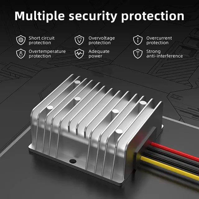 Alt view image 5 of 7 - DC-DC 36V 48V Buck to 24V 20A 480W Voltage Regulator Buck Converter Golf Cart Speed Reducer Power Converter Waterproof Module Transformer Automotive Truck Vehicle Marine Transformer