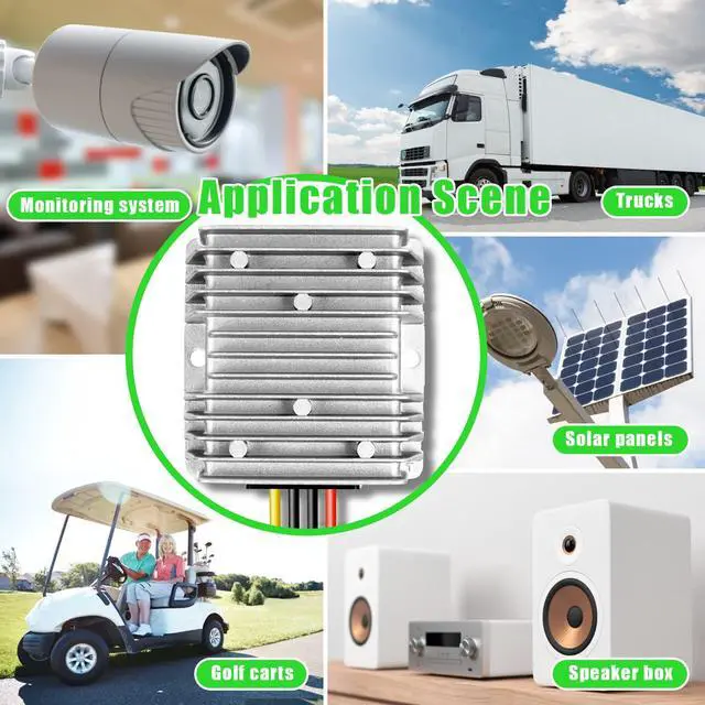 Alt view image 4 of 7 - DC 48V Step Down to 12V 20A 240W IP65 Converter Waterproof DC Voltage Converter Reducer Transformer Module,Input Voltage 30-60V Regulator for Golf Club Car Truck Vehicle Strip Light