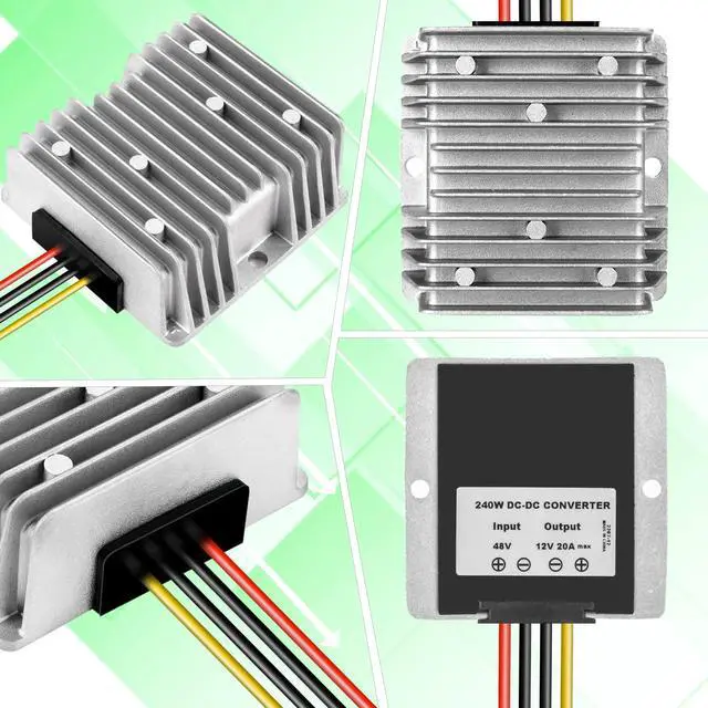 Alt view image 7 of 7 - DC 48V Step Down to 12V 20A 240W IP65 Converter Waterproof DC Voltage Converter Reducer Transformer Module,Input Voltage 30-60V Regulator for Golf Club Car Truck Vehicle Strip Light