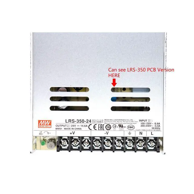 Alt view image 4 of 5 - LRS-350-24 AC/DC Switching Power Supply 350.4W 24V 14.6 Amp Single Output (LRS Series 350W 24V SMPS)