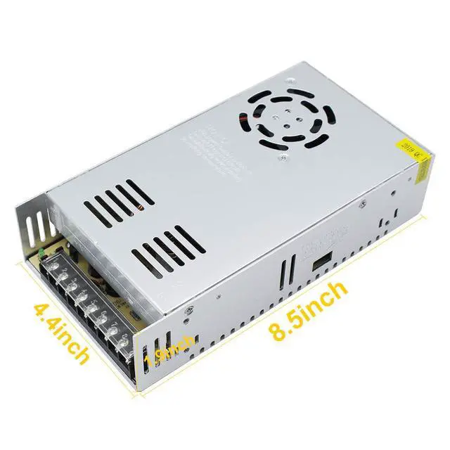 Alt view image 6 of 7 - 24V 16.5A 400W Universal Regulated Switching Power Supply, 100-240V AC to DC 24 Volt LED Driver, Converter, Transformer, Adapter for LED Strip Light, CCTV, Computer Project, 3D Printer etc