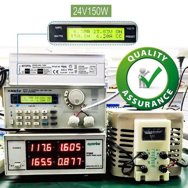 Alt view image 4 of 6 - LED Driver 150 Watts 24V DC Low Voltage Transformer Waterproof IP67 LED Power Supply, Adapter with 3-Prong Plug 3.3 Feet Cable for Any 24V DC led Lights, Computer Project, Outdoor Light