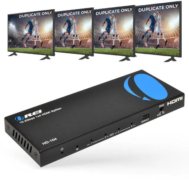 Main image of HDMI Splitter 1 in 4 Out 4K@30Hz HDMI 2.0 Splitter with HDCP 1.4, EDID Management, and LPCM/Dolby/DTS Audio SupportCompact Plug & Play Design