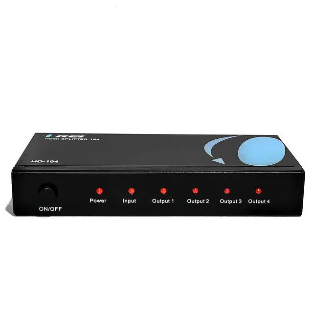Alt view image 4 of 7 - HDMI Splitter 1 in 4 Out 4K@30Hz HDMI 2.0 Splitter with HDCP 1.4, EDID Management, and LPCM/Dolby/DTS Audio SupportCompact Plug & Play Design