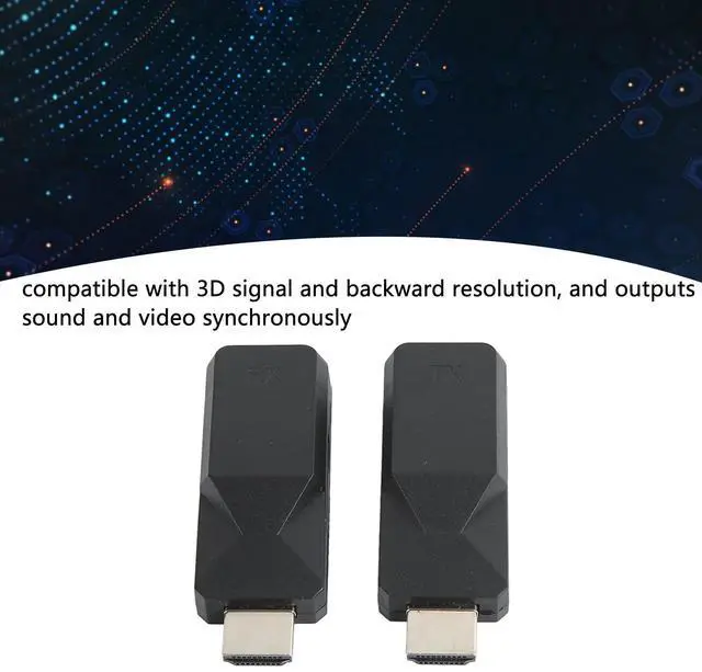 Alt view image 2 of 7 - HDMI Transmitter and Receiver, 165ft Cat5 Cat6 Ethernet RJ45 to HDMI Extender Full HD 1080P HDMI Extender Kit for Laptop, PC, gernie2fxtup5e3r