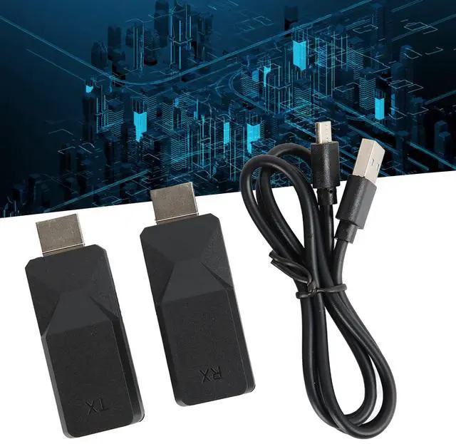 Alt view image 5 of 7 - HDMI Transmitter and Receiver, 165ft Cat5 Cat6 Ethernet RJ45 to HDMI Extender Full HD 1080P HDMI Extender Kit for Laptop, PC, gernie2fxtup5e3r