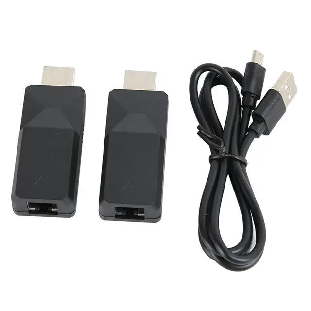 Alt view image 6 of 7 - HDMI Transmitter and Receiver, 165ft Cat5 Cat6 Ethernet RJ45 to HDMI Extender Full HD 1080P HDMI Extender Kit for Laptop, PC, gernie2fxtup5e3r