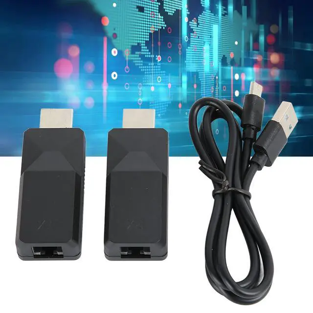 Alt view image 4 of 7 - HDMI Transmitter and Receiver, 165ft Cat5 Cat6 Ethernet RJ45 to HDMI Extender Full HD 1080P HDMI Extender Kit for Laptop, PC, gernie2fxtup5e3r