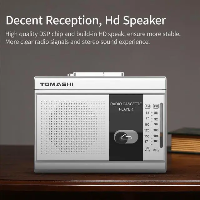 Alt view image 3 of 6 - Cassette Player Tape Recorder FM AM Radio with Built-in Speaker,Microphone F-315B