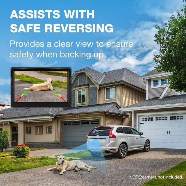 Alt view image 5 of 6 - Backup Camera Monitor Only - 5 Inch HD Image Back up Camera Screen for Cars Trucks SUVs Vans RVs Trailers Campers, Dashboard/Windshield Installation, 12V/24V, Camera Not Included (5 Inch)