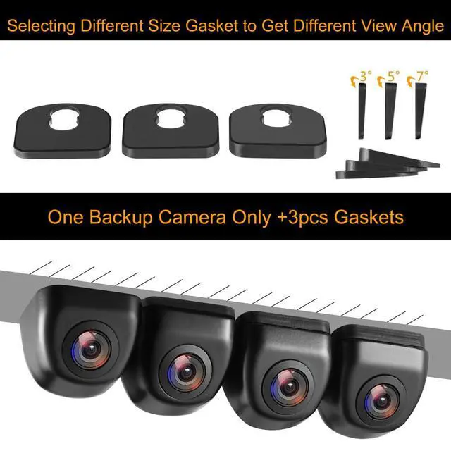 Alt view image 3 of 7 - Backup/Front View Camera,IP69K Waterproof Great Night Vision HD and Super Wide Angle Metal OEM Style Reverse Rear View Backup Camera for Cars Pickup Trucks SUVs RVs Vans (Black)