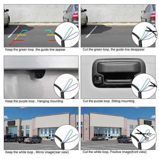 Alt view image 4 of 7 - Backup/Front View Camera,IP69K Waterproof Great Night Vision HD and Super Wide Angle Metal OEM Style Reverse Rear View Backup Camera for Cars Pickup Trucks SUVs RVs Vans (Black)