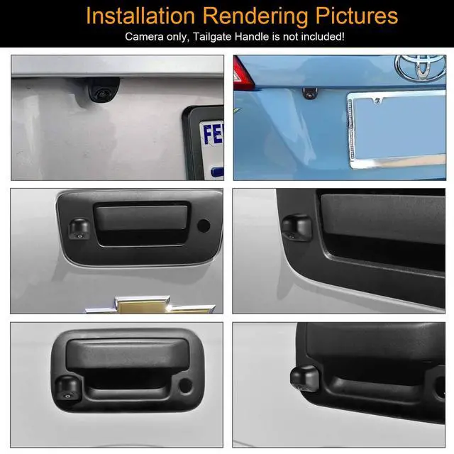 Alt view image 6 of 7 - Backup/Front View Camera,IP69K Waterproof Great Night Vision HD and Super Wide Angle Metal OEM Style Reverse Rear View Backup Camera for Cars Pickup Trucks SUVs RVs Vans (Black)