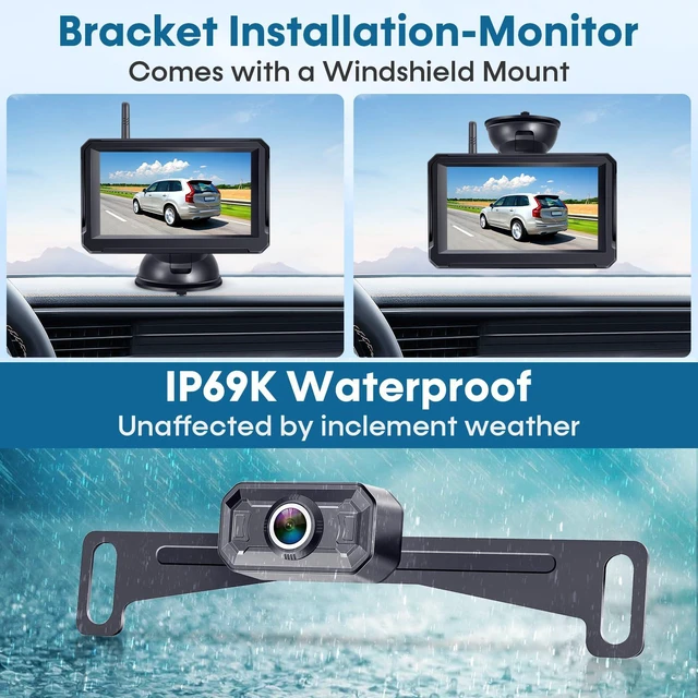 Alt view image 7 of 7 - 1080P HD 5 Inch Wireless Backup Camera for Trucks: 15-Min Easy to Install Clear Night Vision,150° Wide Angle View with Customizable Parking Line for Car Truck Parking Safety