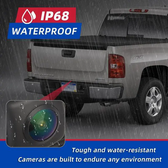 Alt view image 5 of 6 - Backup Camera Compatible with 2016 2017 2018 2019 Chevy Silverado GMC Sierra 1500 2500 3500 Rear View Suitable for Power Tailgate Replace# 84062896