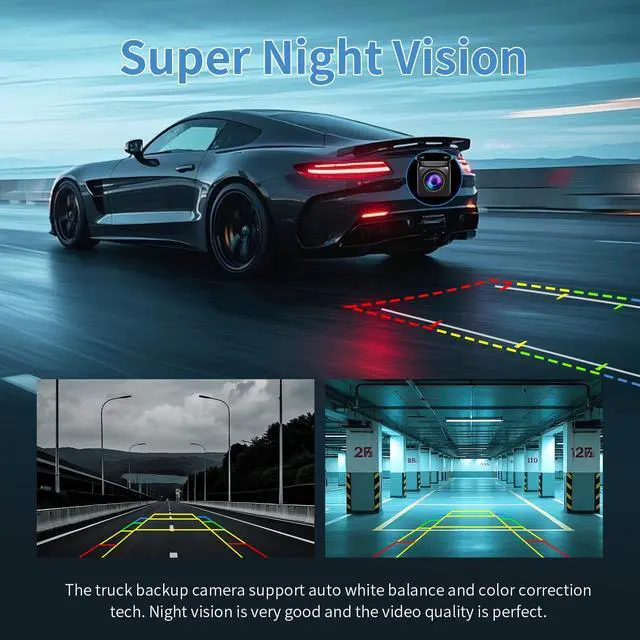 Alt view image 5 of 7 - Backup Camera for Cars AHD 1080P 170 Degree Wide View Angle Rear View Camera Back up Camera with Clear Night Vision IP68 Waterproof CVBS Reverse Camera for Car Sedans SUV MPV Van Pickup (6m Cable)