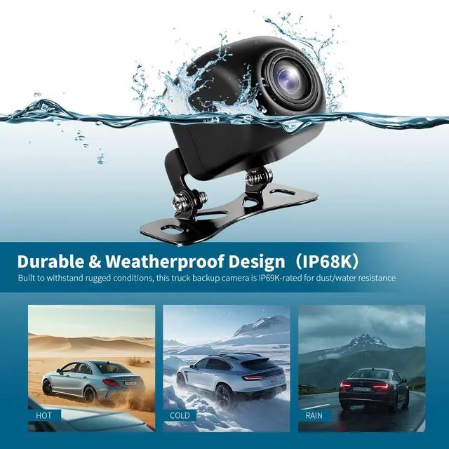 Alt view image 7 of 7 - Backup Camera for Cars AHD 1080P 170 Degree Wide View Angle Rear View Camera Back up Camera with Clear Night Vision IP68 Waterproof CVBS Reverse Camera for Car Sedans SUV MPV Van Pickup (6m Cable)