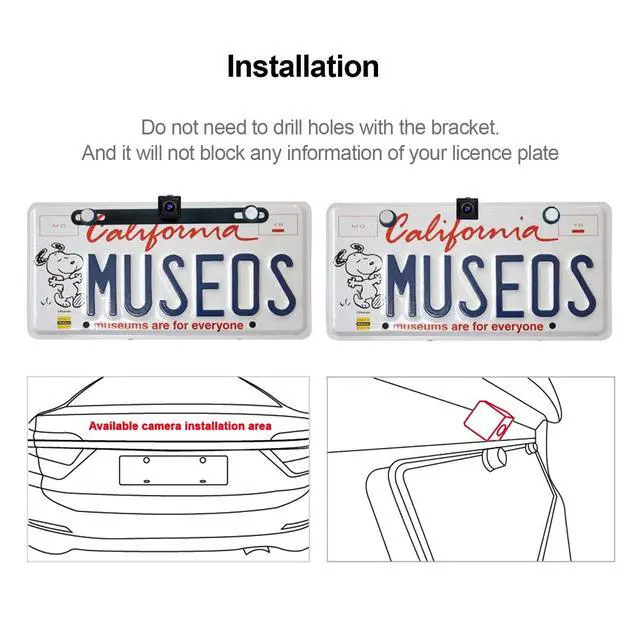 Alt view image 3 of 5 - AC-HD02LR 720P Rearview Camera with Live Rearview, HD Picture Quality, Night Vision/Waterproof, Compatible with ATOTO X10/V10/S8/A6/A5/F7 Series. Not Compatible with P5/P8/P9/P10