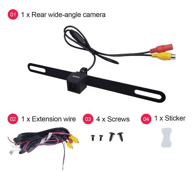 Alt view image 5 of 5 - AC-HD02LR 720P Rearview Camera with Live Rearview, HD Picture Quality, Night Vision/Waterproof, Compatible with ATOTO X10/V10/S8/A6/A5/F7 Series. Not Compatible with P5/P8/P9/P10
