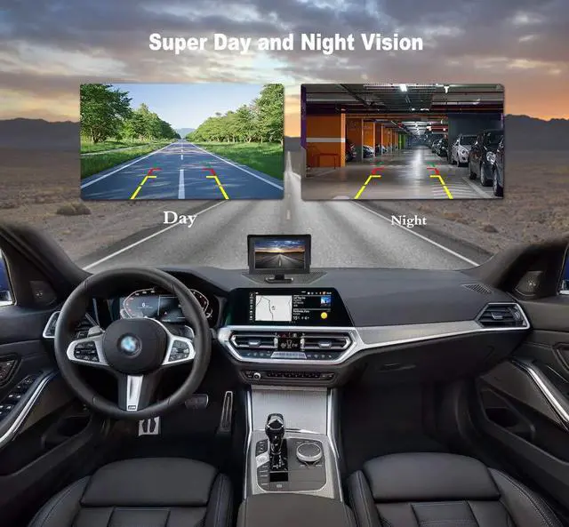 Alt view image 4 of 7 - Backup Camera, Embedded Rear View Camera, Waterproof Camera LED Night Vision Reverse Camera for Truck, Car, Travel Trailer