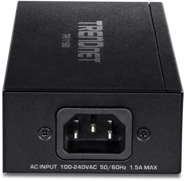 Alt view image 6 of 7 - Gigabit PoE++ Injector, TPE-119GI, NDAA + TAA Compliant, Supports 15.4W, 30W, and 95W, Up to 100m(328 ft), Integrated Power Supply, IEEE 802.3af/at/bt, Black