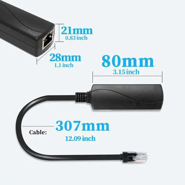 Alt view image 7 of 7 - 2.5G PoE 48V to 24V PoE Converter, RJ45 Port Output 24V/1A, 2.5Gbps Ethernet Comply IEEE802.3af/at, Passive PoE to 24V Adapter, for Passive 24V Devices(PS5724TG-RJ)