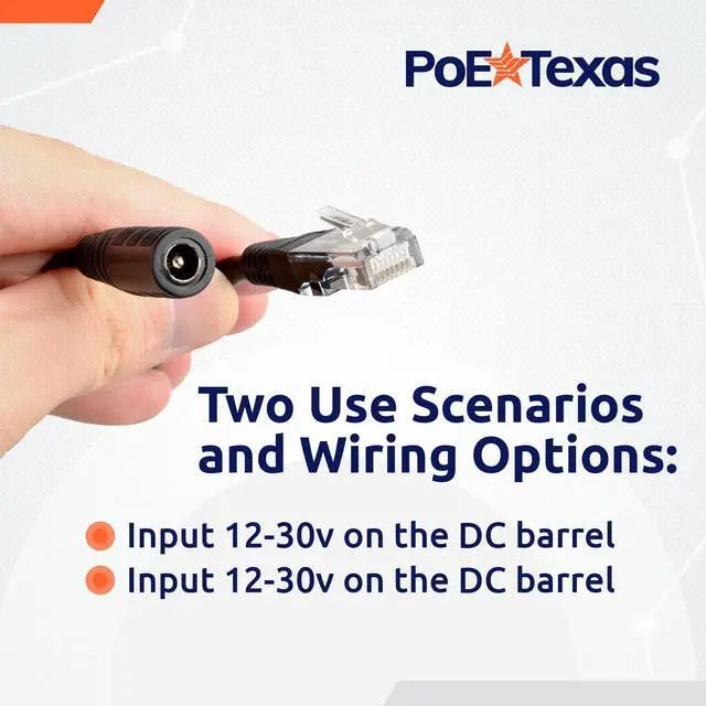 Alt view image 4 of 6 - Power Over Ethernet Inline Converter Injector for 12 Volt and Solar to POE Conversions - Convert 12-30v to PoE with Gigabit Data - Instantly Step Up Voltage to IEEE 802.3af Compatible PoE