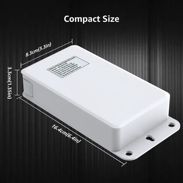 Alt view image 4 of 7 - 2-Port Outdoor PoE Gigabit Extender, 1 in 2 Out PoE Repeater with 1000Mbps, IEEE802.3af/at Compatible, IP65 Waterproof, Extend Additional 100m(328ft) of Power and Data Transmission, Plug & Play