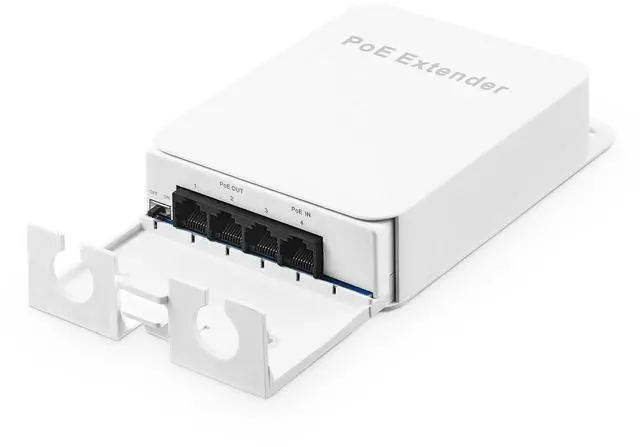 Main image of Outdoor PoE Passthrough Switch - 1 In 3 Out Extender, IEEE802.3af/at Powered, 100Mbps Ethernet, Wall Mount Waterproof Plug and Play