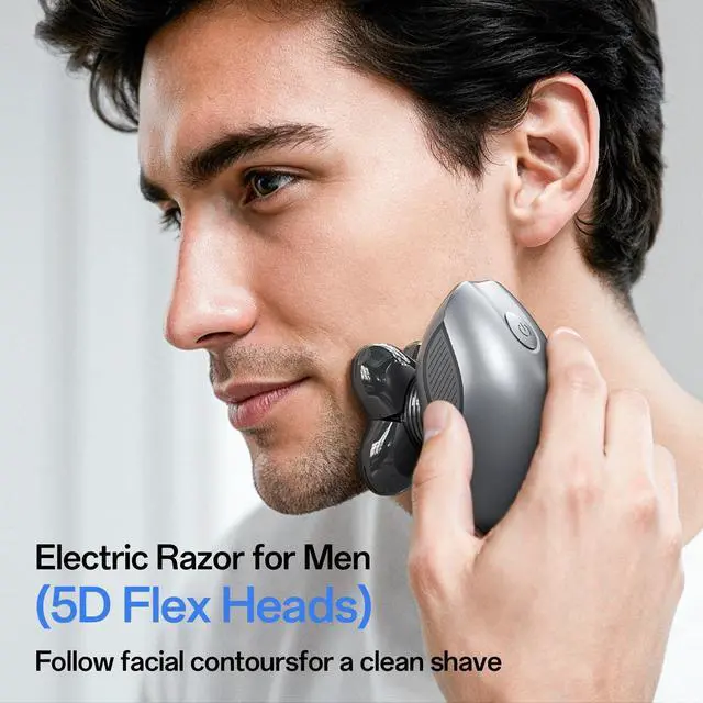 Alt view image 5 of 7 - Electric Razor for Men, 5-in-1 Multi-Function Electric Shavers for Men, IPX7 Waterproof Bald Head Shaver with LED Display, Rechargeable Beard Trimmer Body Hair Trimmer, Ideal Gifts for Husband (Black)